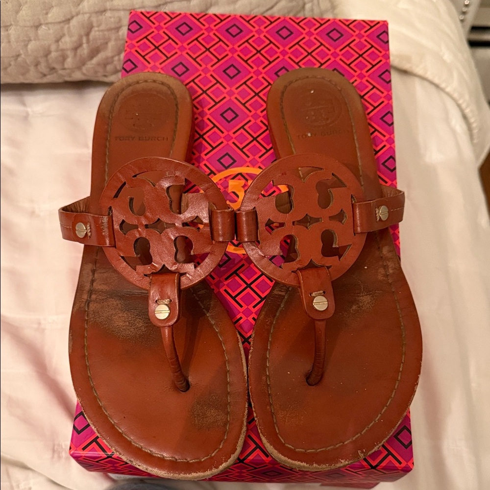 Tory Burch Miller Leather Thong Sandal